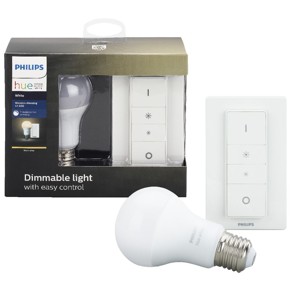 Philips Hue Wireless Dimming Kit with A60 E27 Bulb