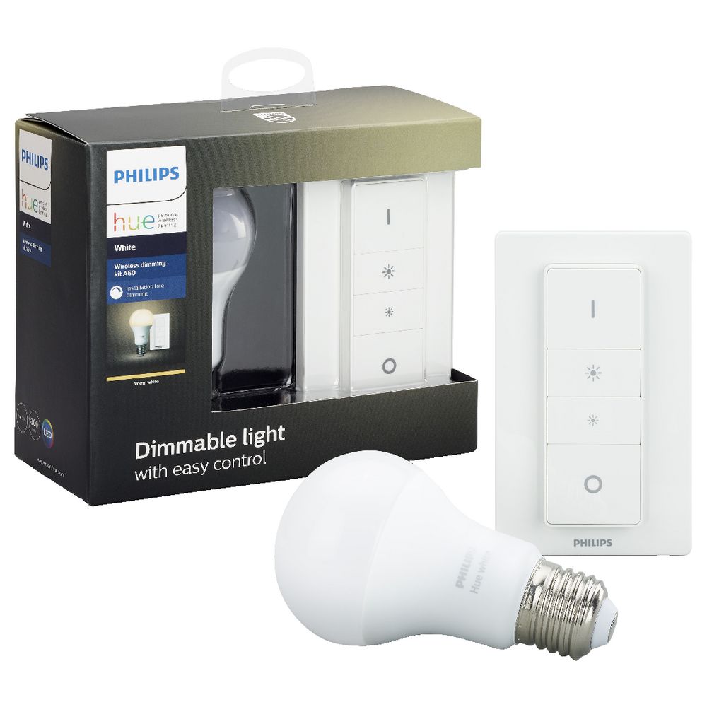 Philips Hue Wireless Dimming Kit with A60 E27 Bulb