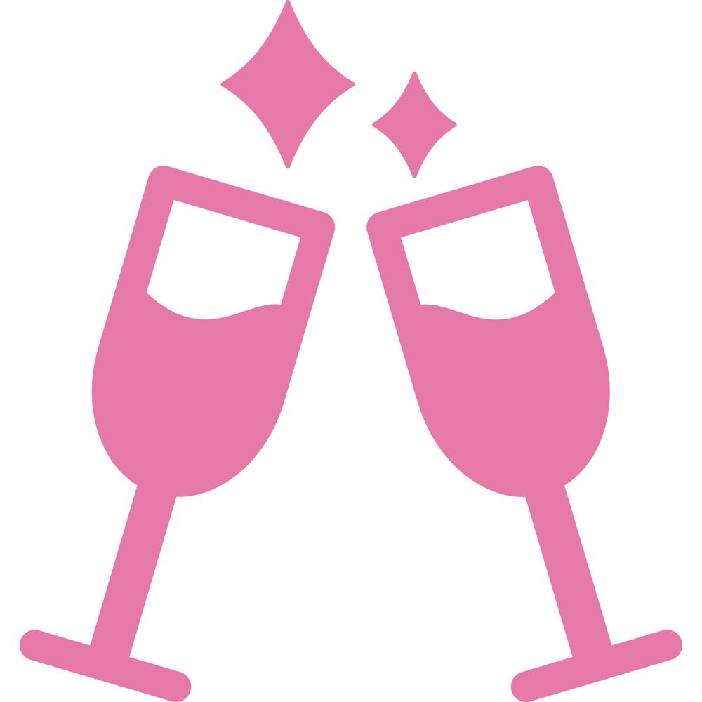 Pilot Frixion Stamps Wine Glasses Pink