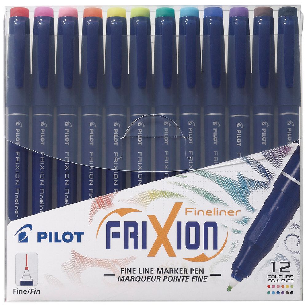 PILOT Frixion Erasable Fineliners Assorted 12 Pack Officeworks