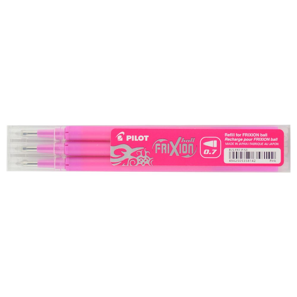 Pilot Frixion Erasable Gel Ink Refill 3 Pack Pink