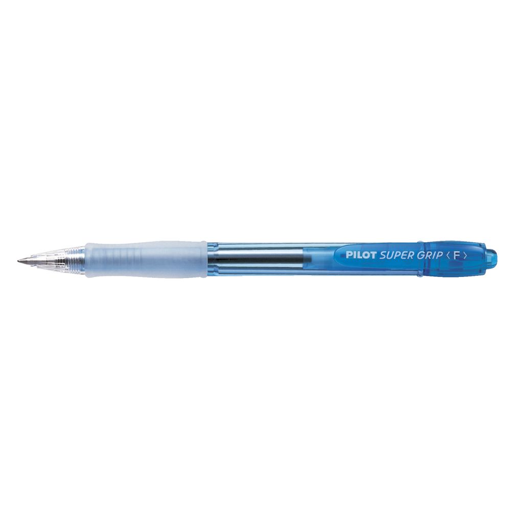 Pilot Super Grip Fine Neon Blue Ballpoint Pen Blue