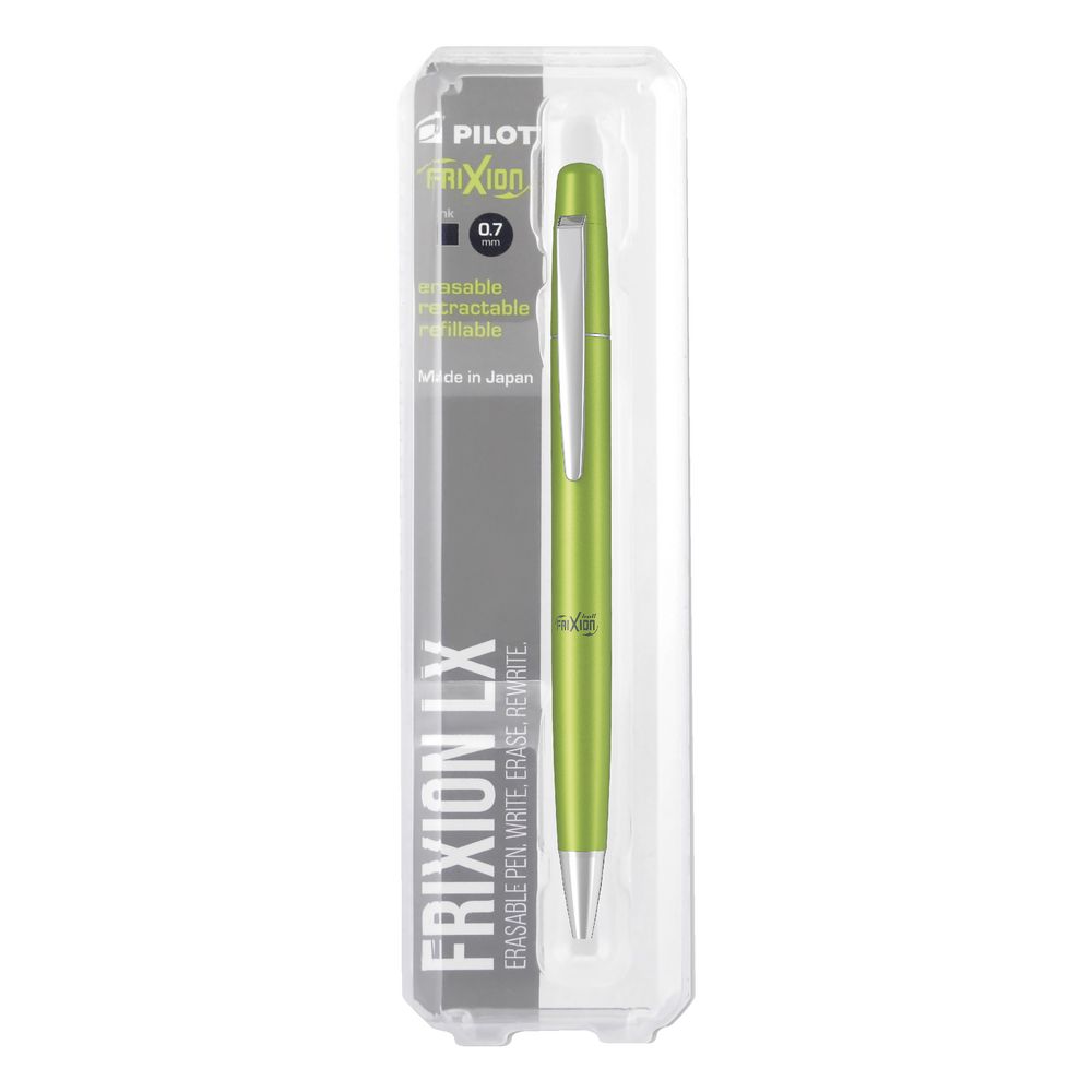 Pilot Frixion LX Retractable Erasable Gel Pen Metal Green
