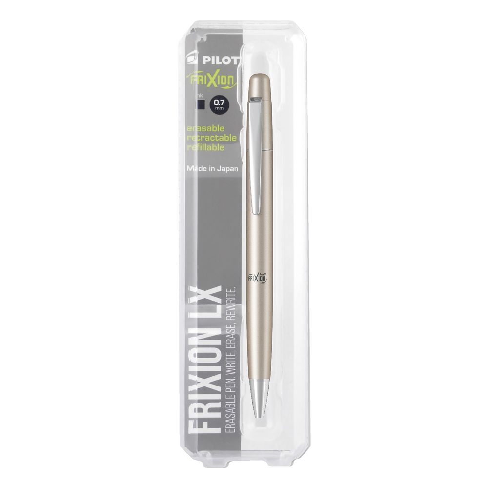 Pilot Frixion LX Retractable Erasable Gel Pen Metal Gold
