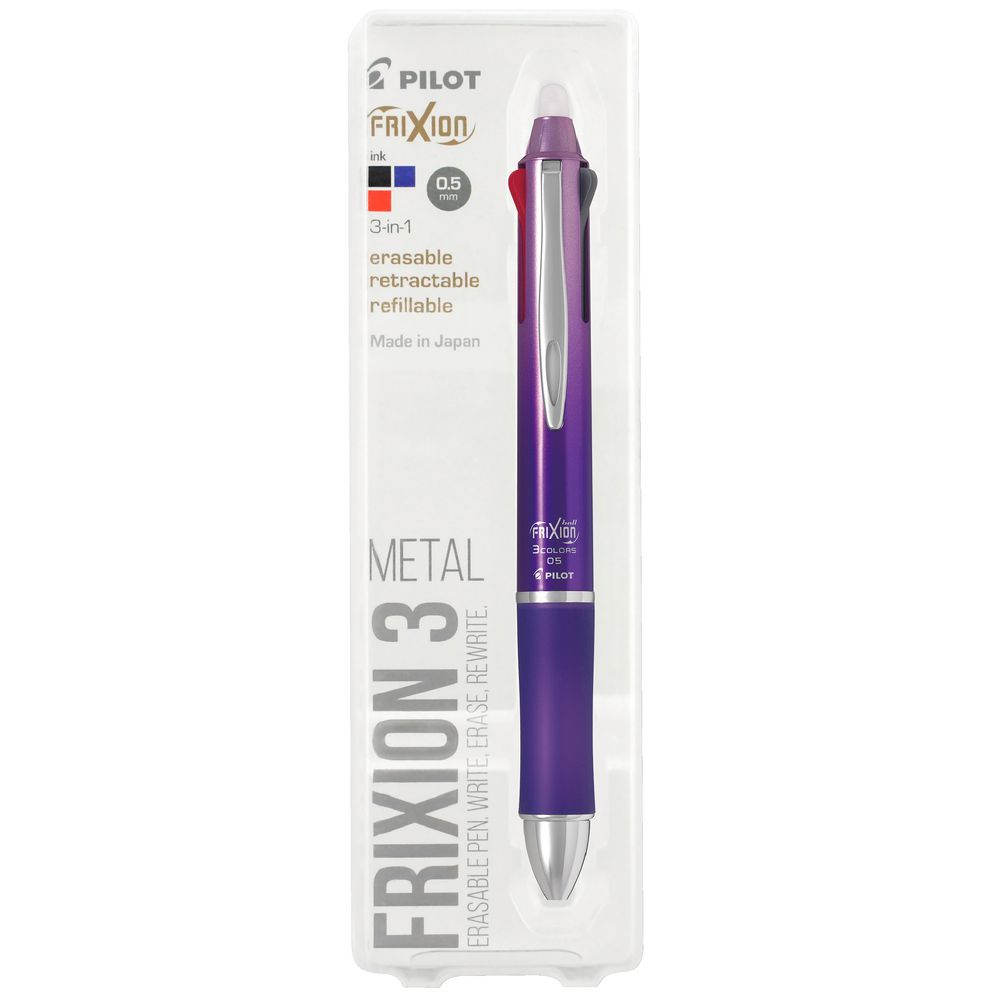 Pilot Frixion 3 Erasable Gel Pen Metal Violet