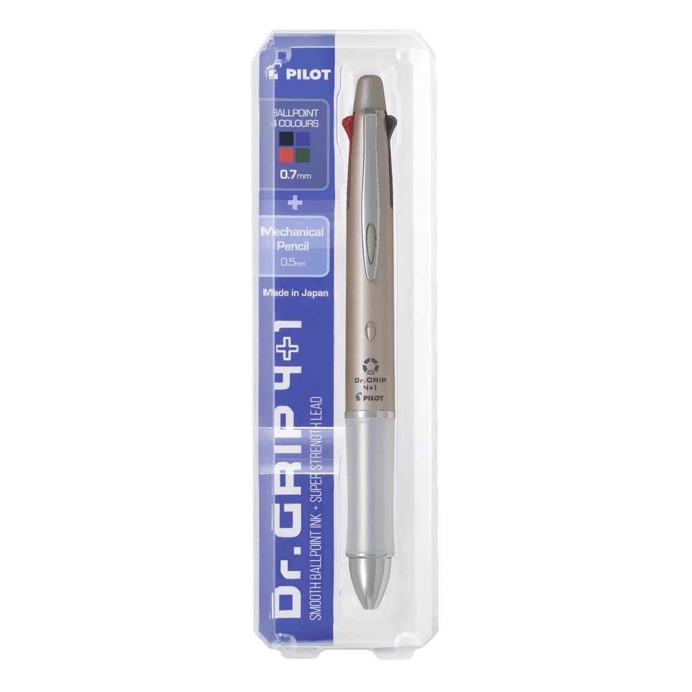 Pilot Dr Grip 4 + 1 Multifunction Ballpoint Pen Gold