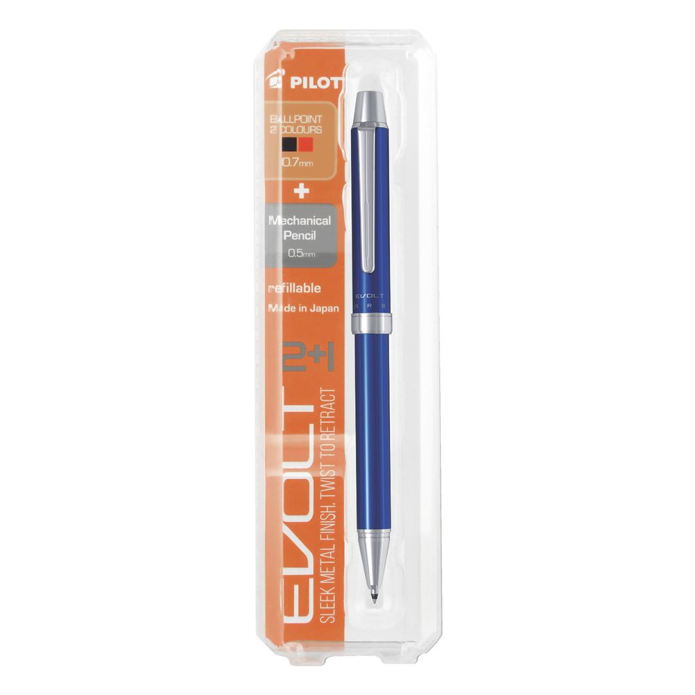 Pilot Evolt 2 + 1 Multifunction Ballpoint Pen Blue Barrel