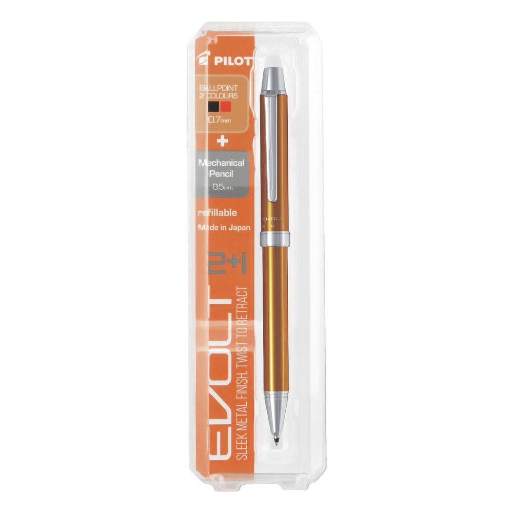 Pilot Evolt 2 + 1 Multifunction Ballpoint Pen Orange Barrel