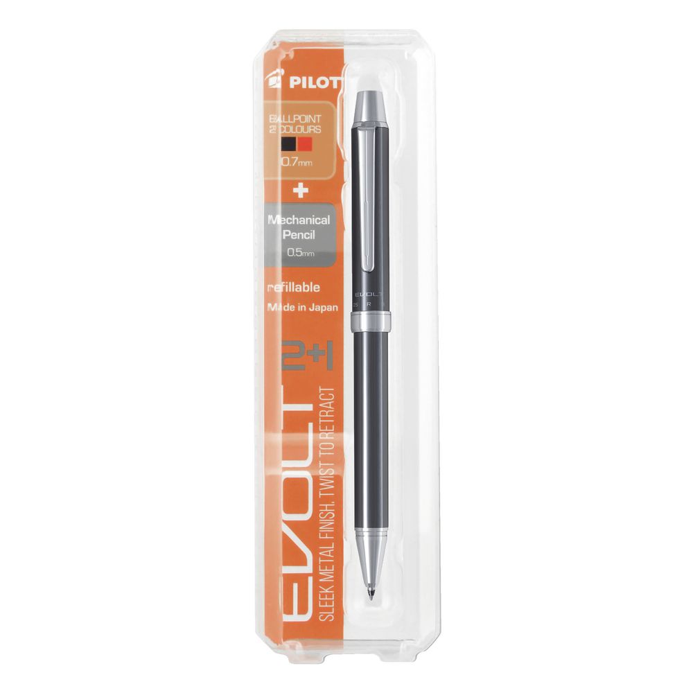 Pilot Evolt 2 + 1 Multifunction Ballpoint Pen Grey Barrel