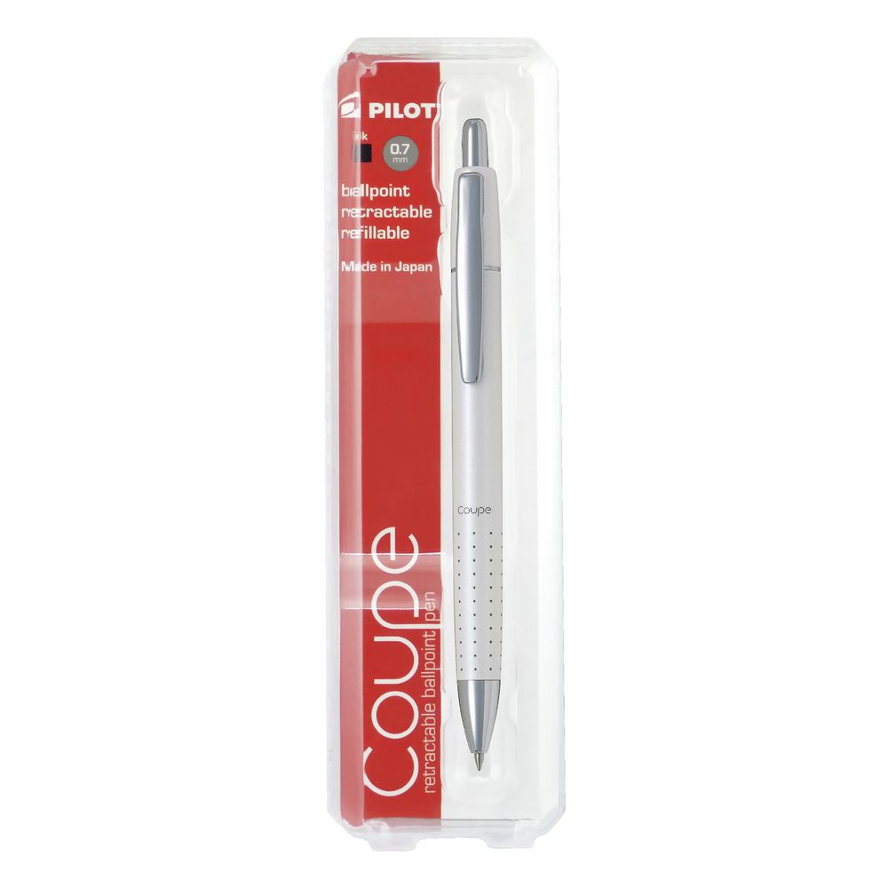 Pilot Coupe Retractable Ballpoint Pen Pearl White Barrel