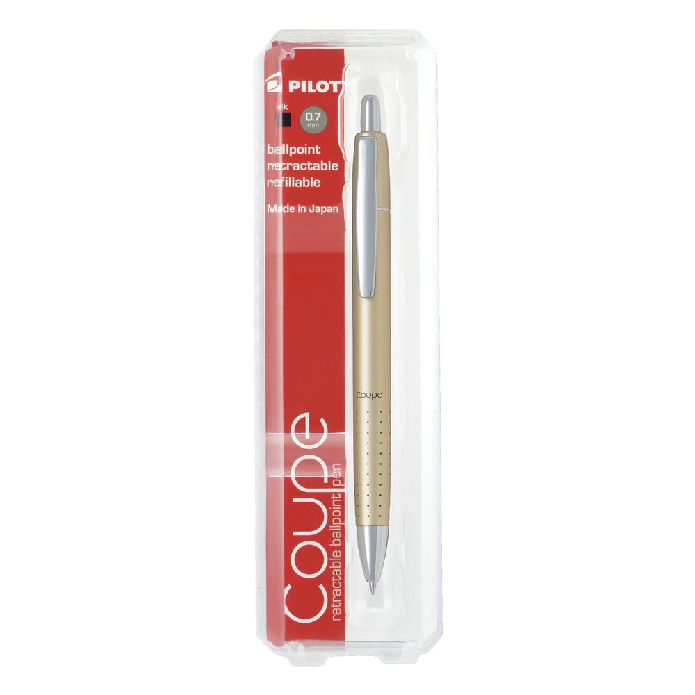 Pilot Coupe Retractable Ballpoint Pen Gold Barrel