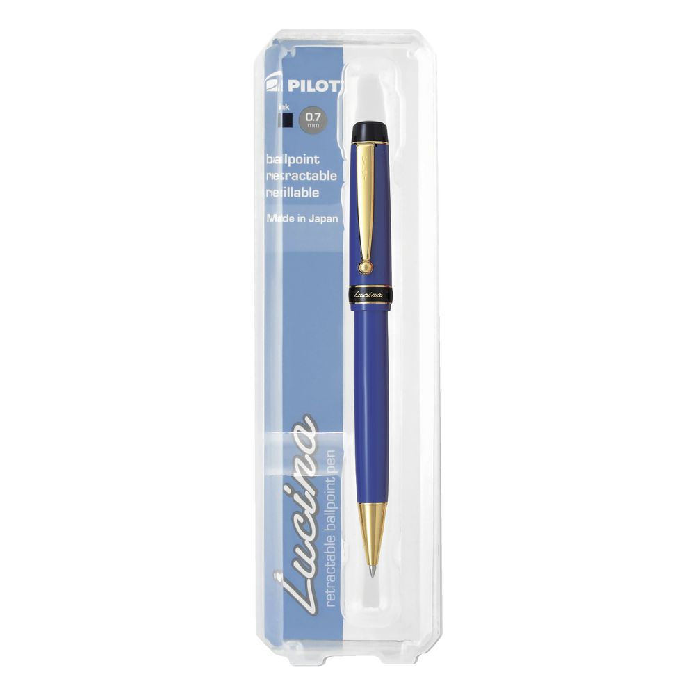 Pilot Lucina Retractable Ballpoint Pen Blue Barrel