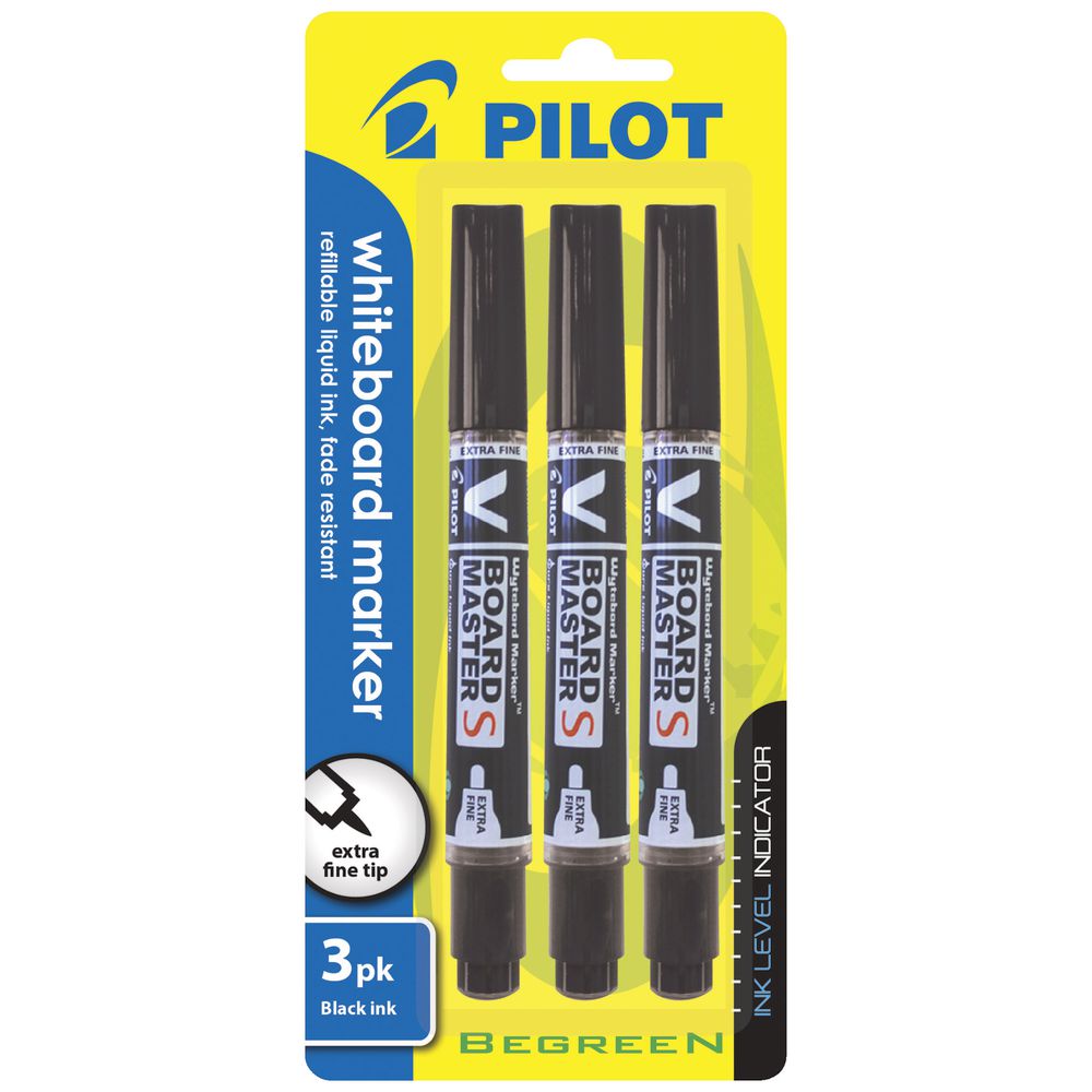 Pilot V Board Whiteboard Markers Black 3 Pack