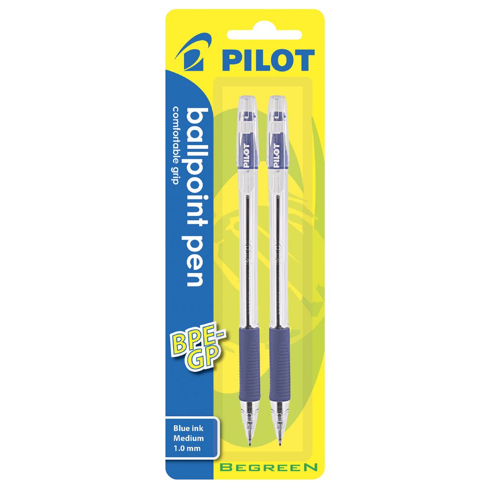 Pilot BPE-GP Ballpoint Pen 1.0mm Blue 2 Pack