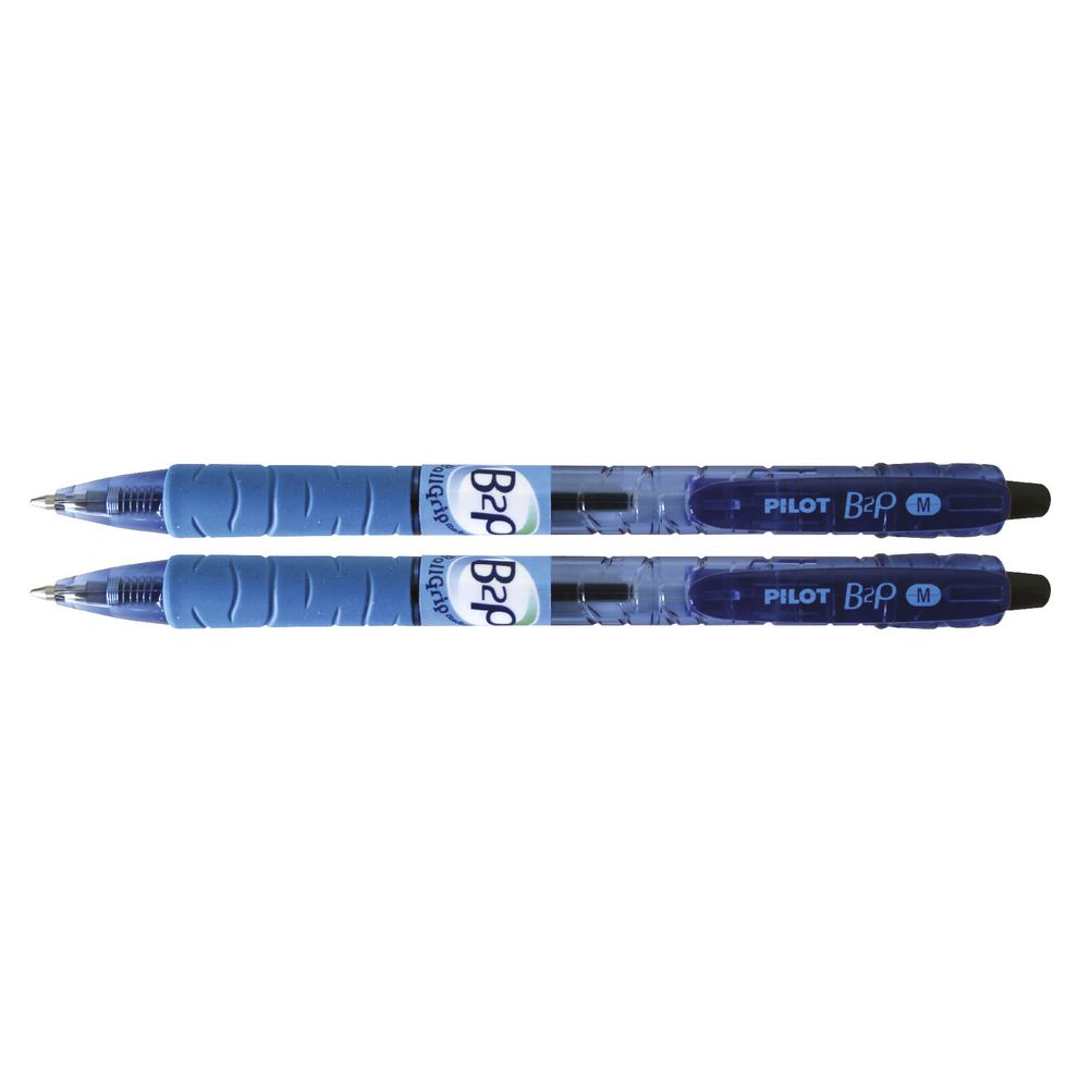 Pilot B2P Retractable Grip Ballpoint Pen 1.0mm Black 2 Pack