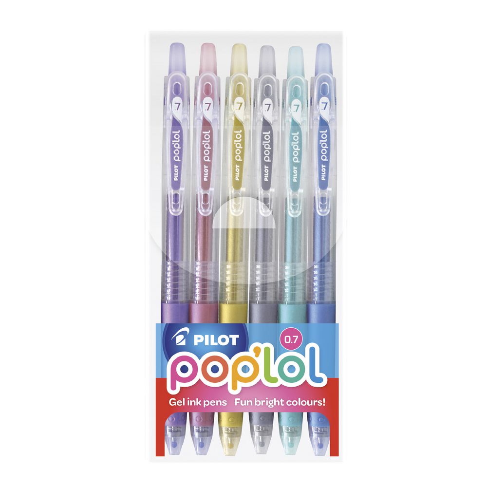Pilot Pop'Lol Gel Pens Metallic 6 Pack