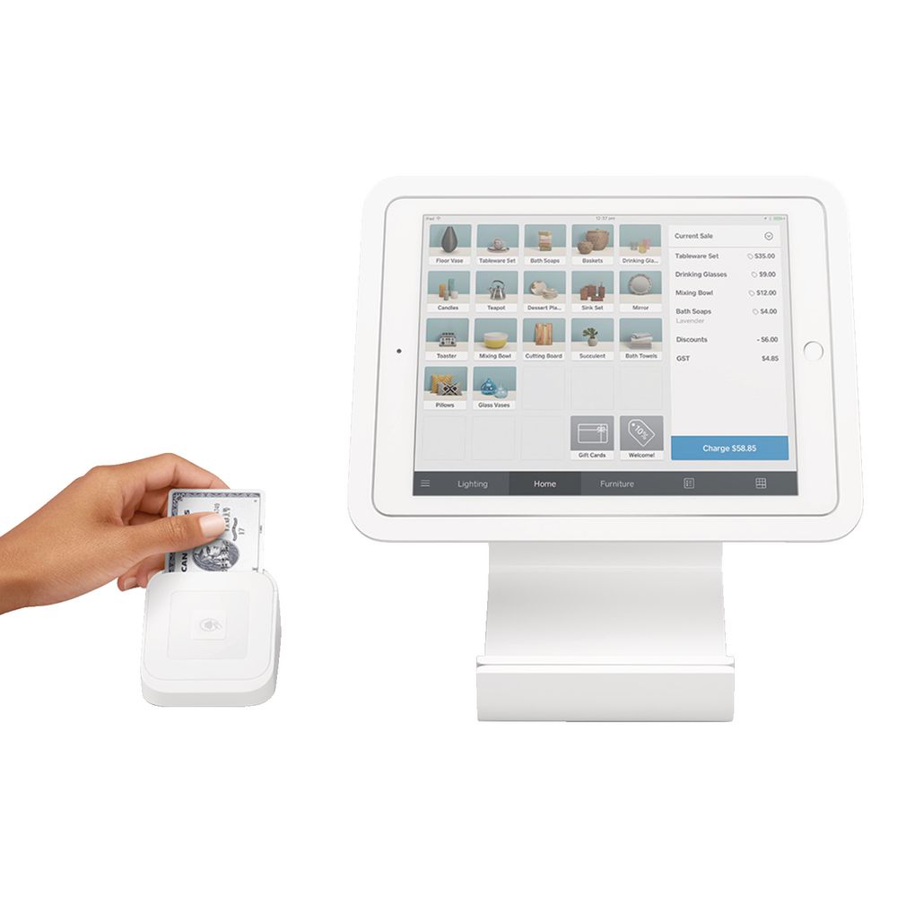 Square POS Stand with Contactless and Chip Card Reader