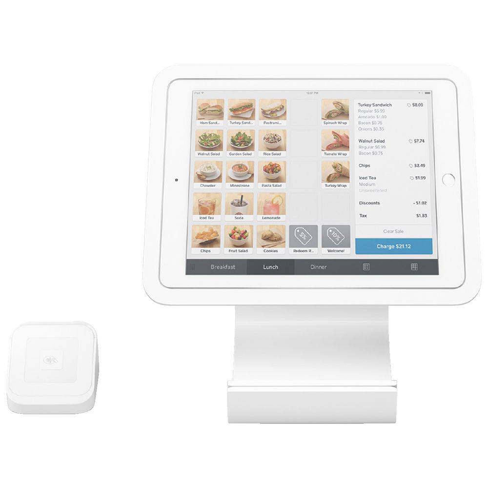 Square POS Stand with Contactless and Chip Card Reader