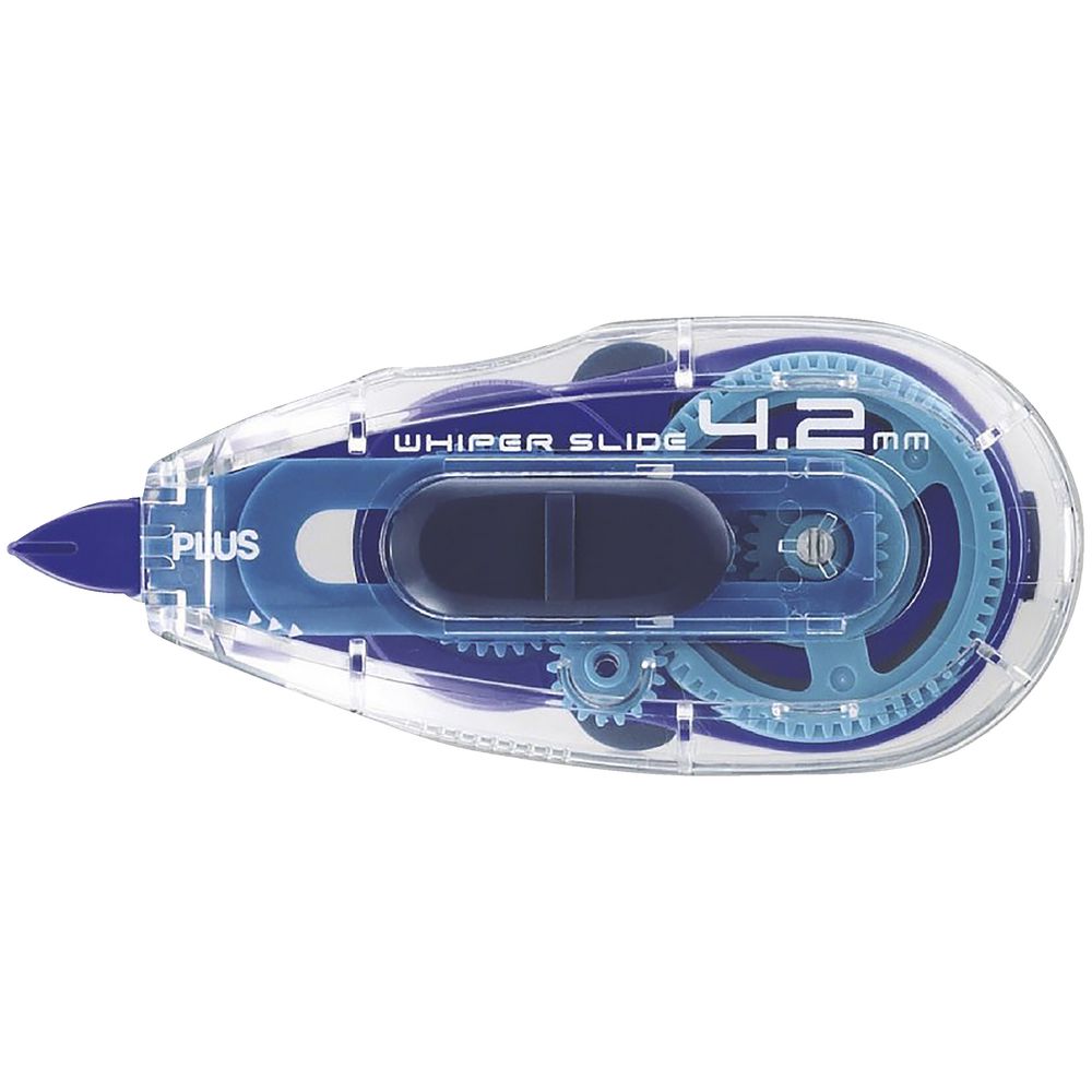Plus Correction Tape Slide 4.2mm x 10m Blue Officeworks