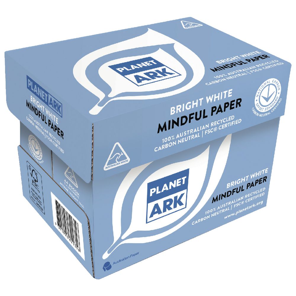 Planet Ark A4 100% Recycled Copy Paper 5 Ream Carton