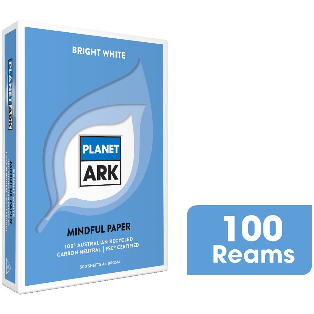 Planet Ark A4 100% Recycled Copy Paper 100 Ream Pallet