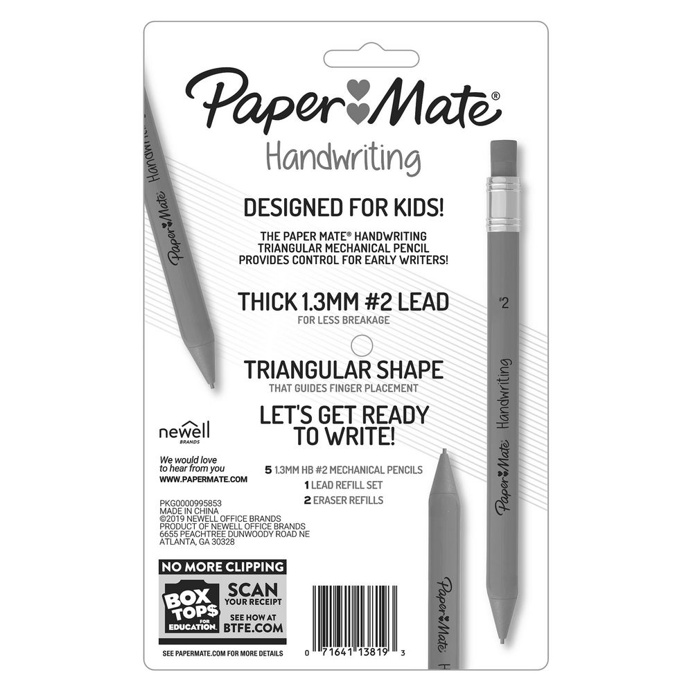 Papermate Handwriting Mechanical Pencil 1 3mm Assorted 5 Pack Officeworks