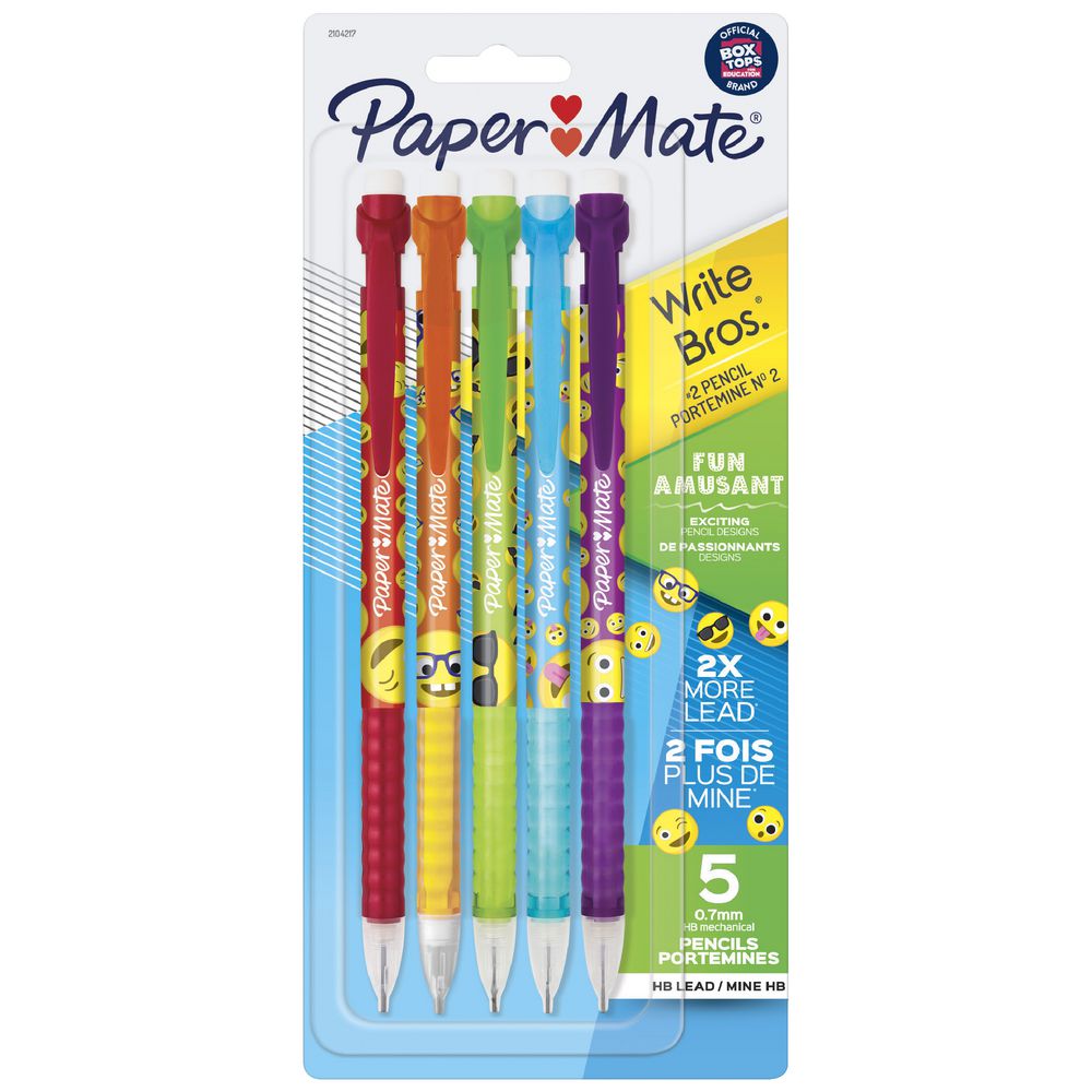 Papermate Fun Mechanical Pencil 0 7mm Assorted 5 Pack Officeworks