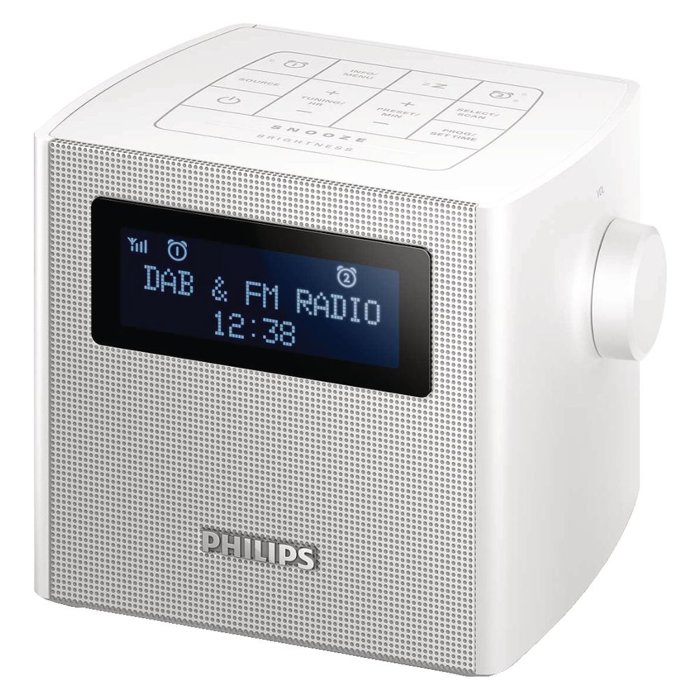 Philips Digital Clock Radio with DAB White AJB4300W