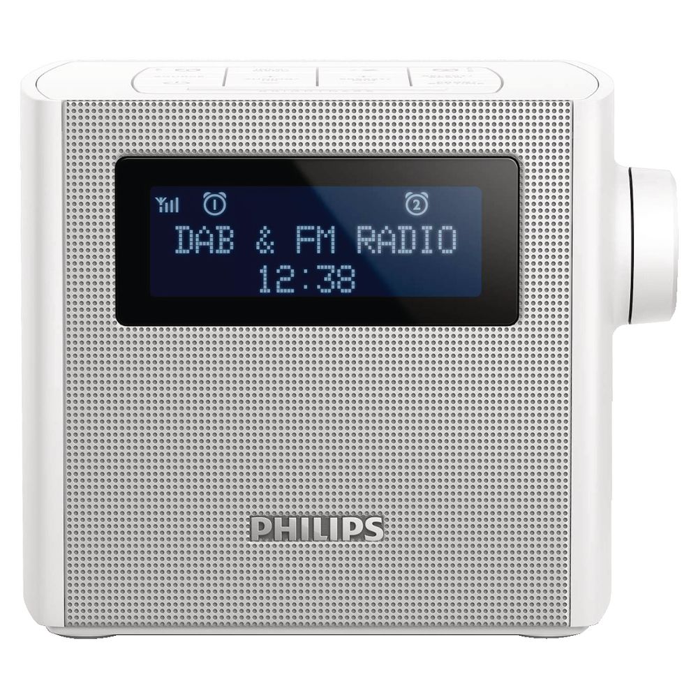 Philips Digital Clock Radio with DAB White AJB4300W