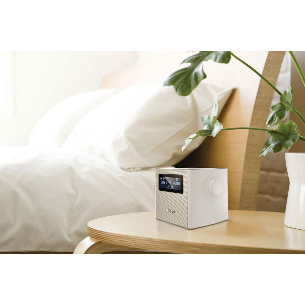 Philips Digital Clock Radio with DAB White AJB4300W