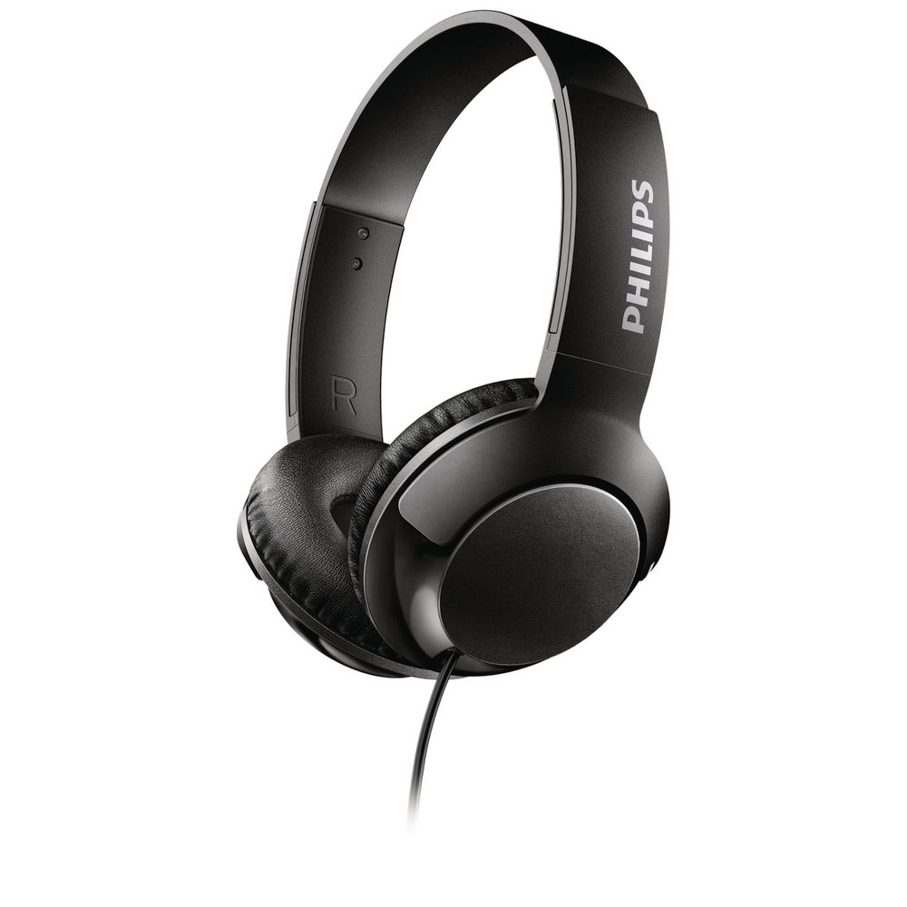 Philips Bass+ On-ear Earphones Black