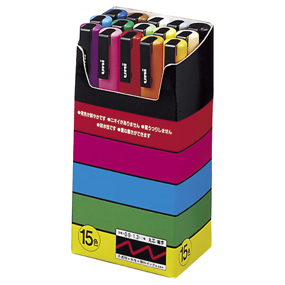 Uni POSCA PC-3M Poster Markers Assorted 15 Pack