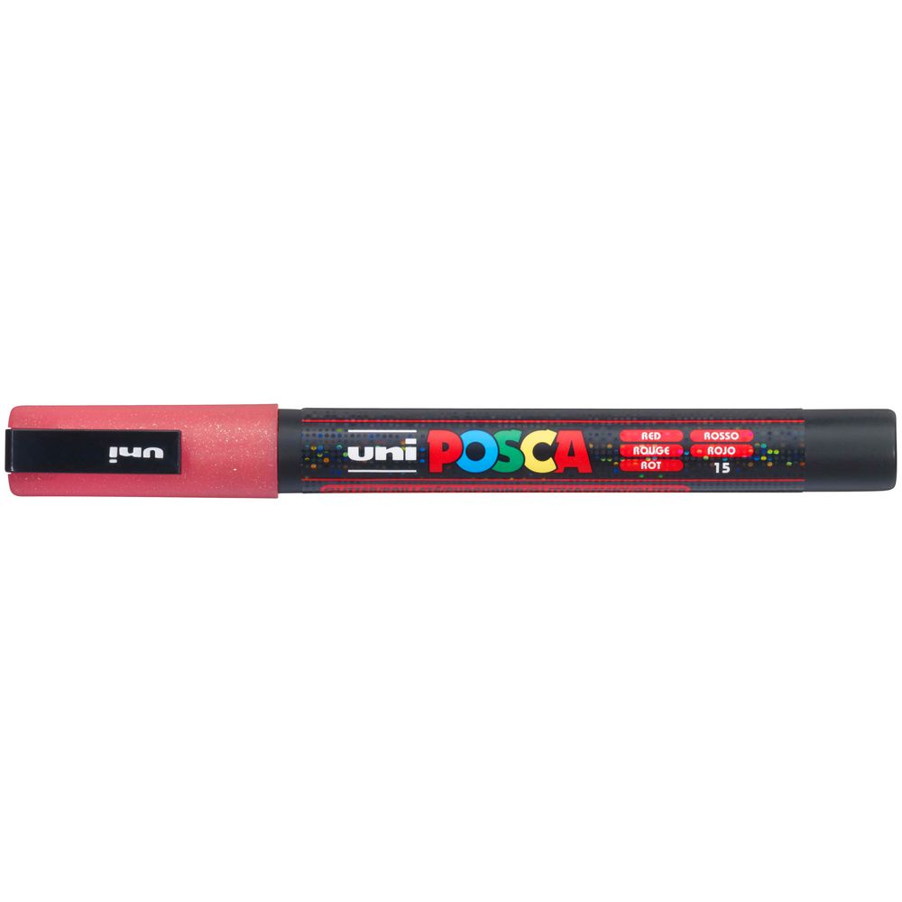 Uni POSCA PC-3M Marker Glitter Red