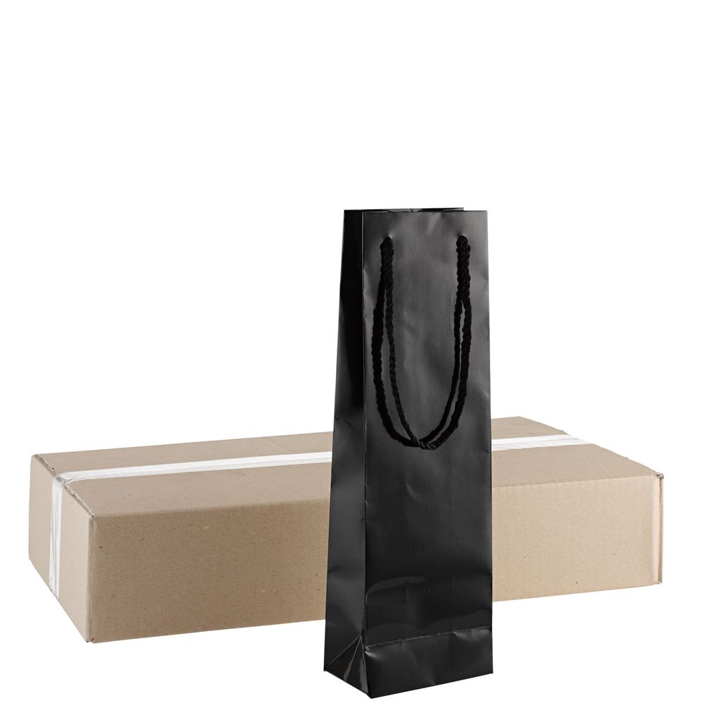 Glossy Black Bottle Bag 30 Pack