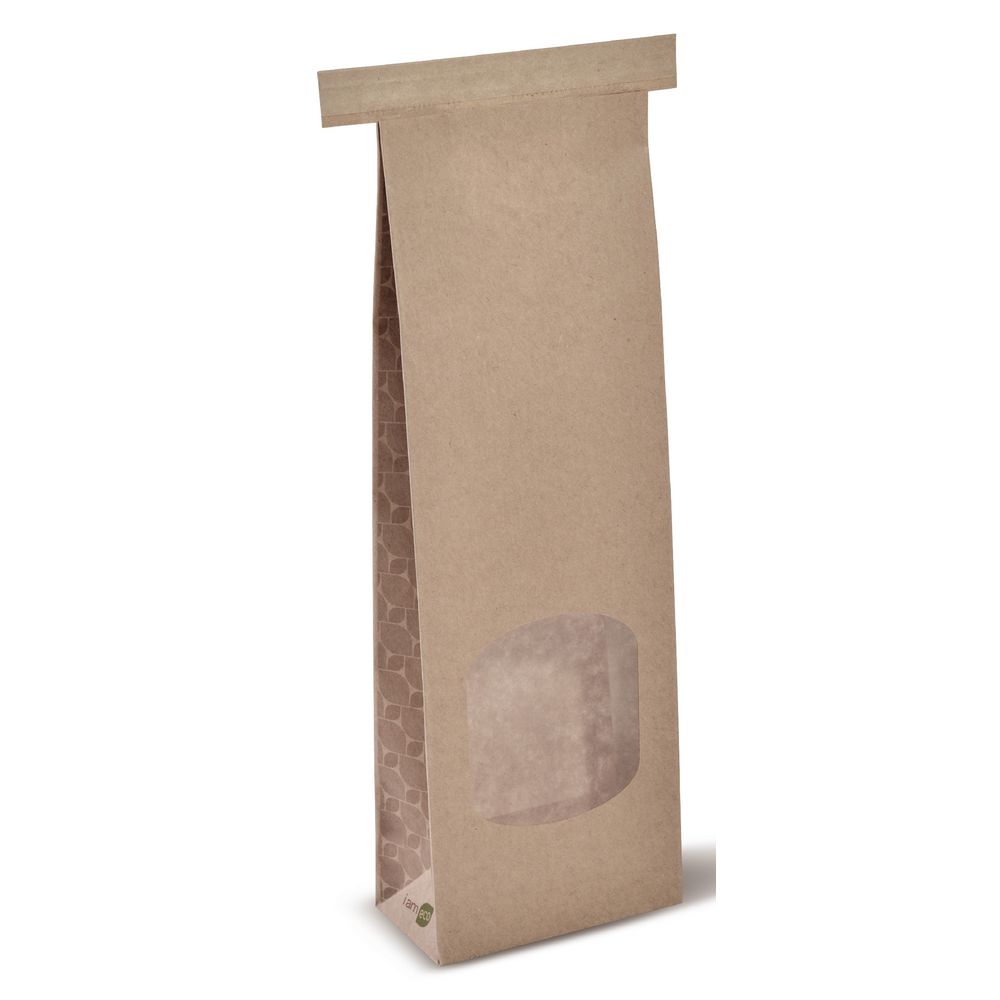 I am eco Tin Tie Paper Bag Small 500 Pack Brown
