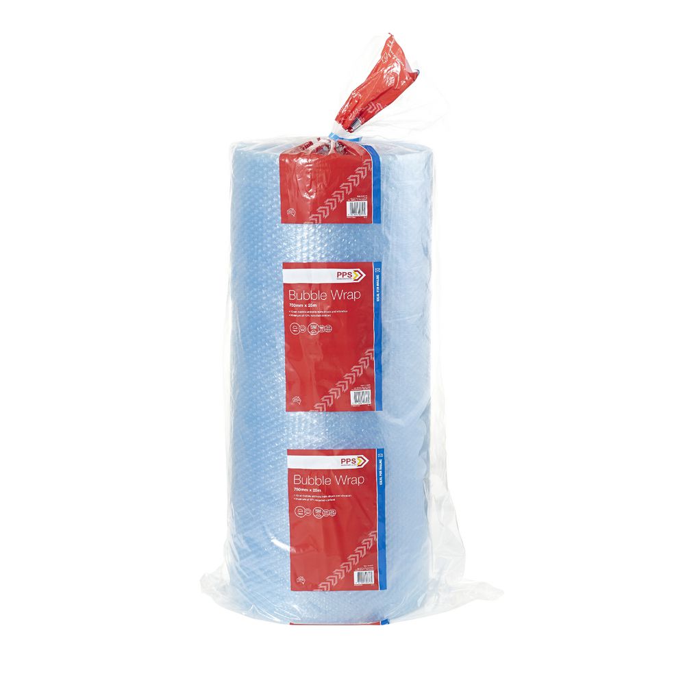 PPS Mailing Bubble Wrap Roll 750 mm x 25m Officeworks
