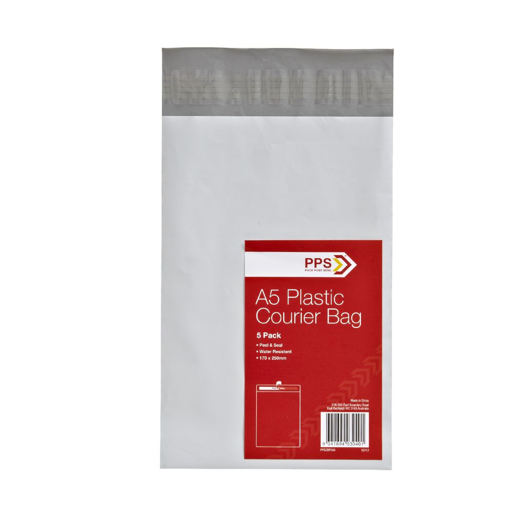 PPS A5 Plastic Courier Bag 100 Pack