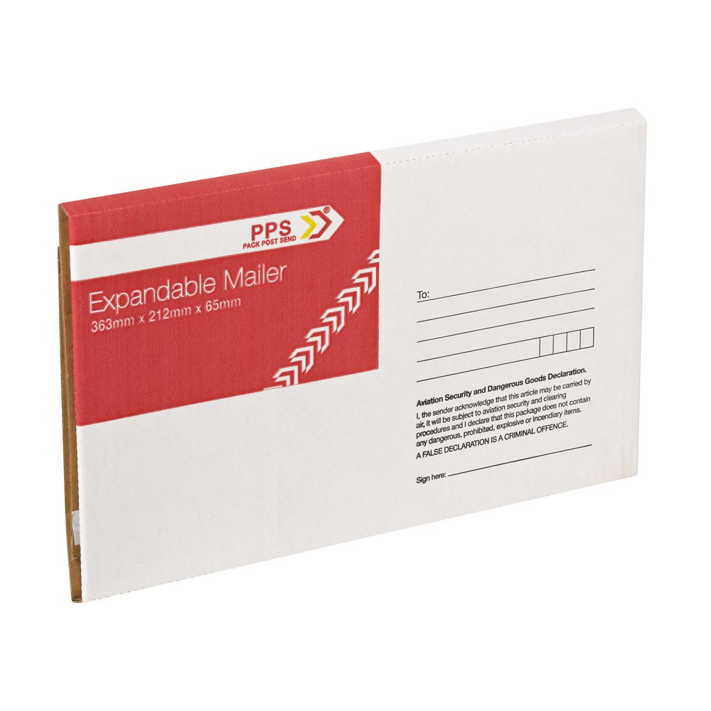 Expandable Mailer 363 x 212 X 65 mm