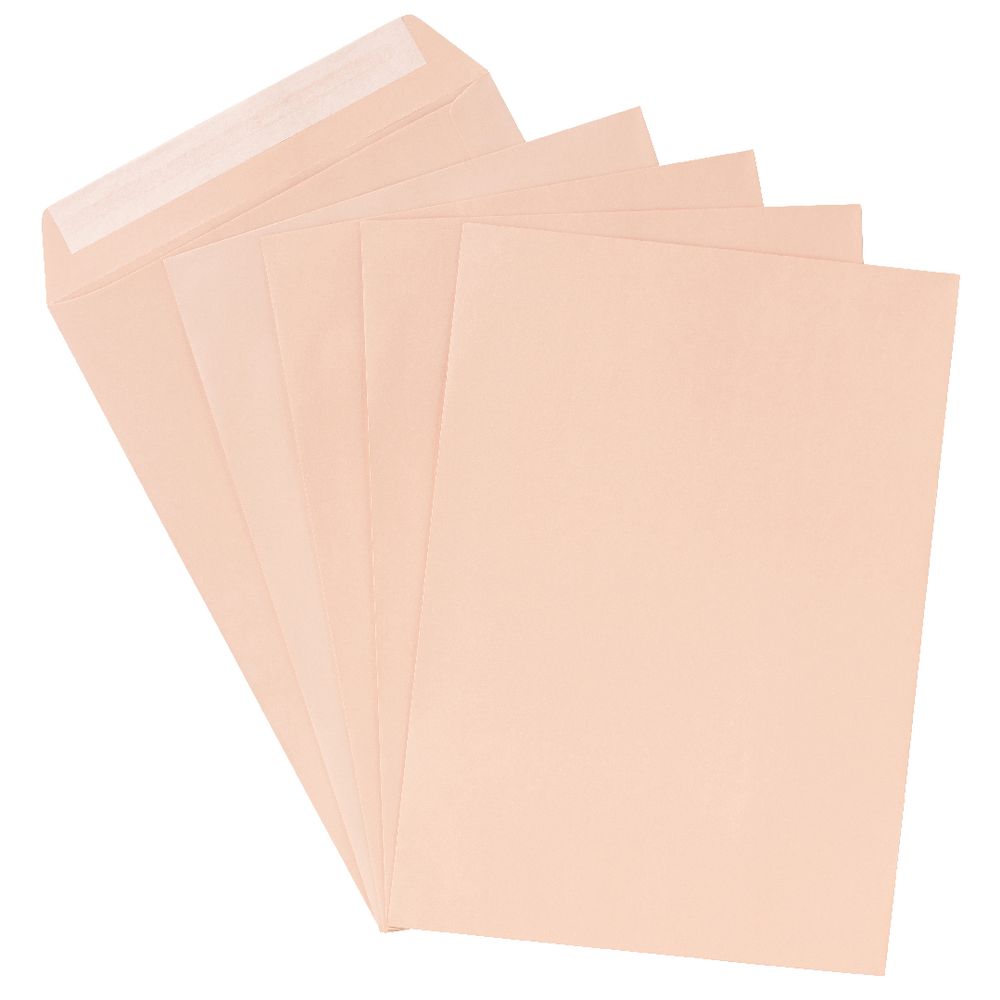 PPS C4 Printed Coloured Envelopes Scallop Shell 10 Pack
