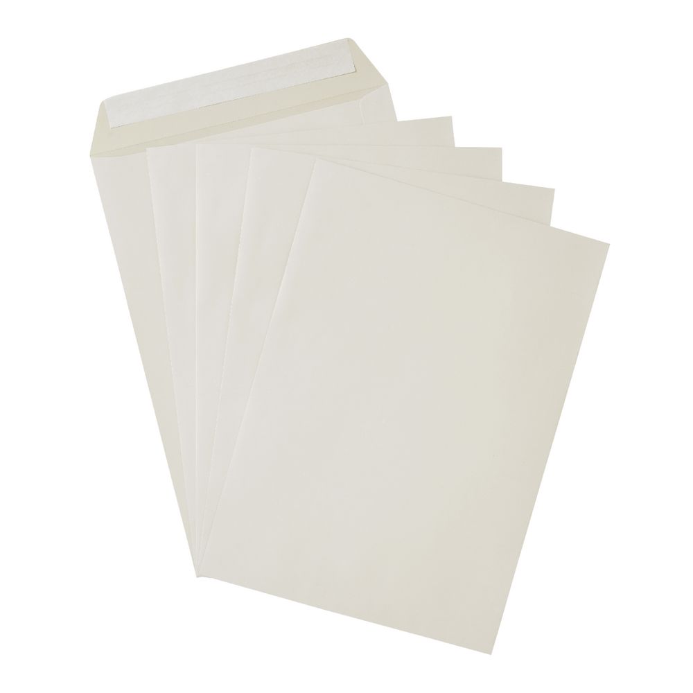 PPS C4 Printed Coloured Envelopes Bone White 10 Pack