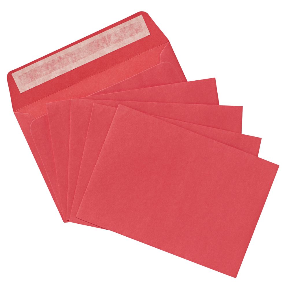 PPS C6 Printed Coloured Envelopes High Risk Red 10 Pack