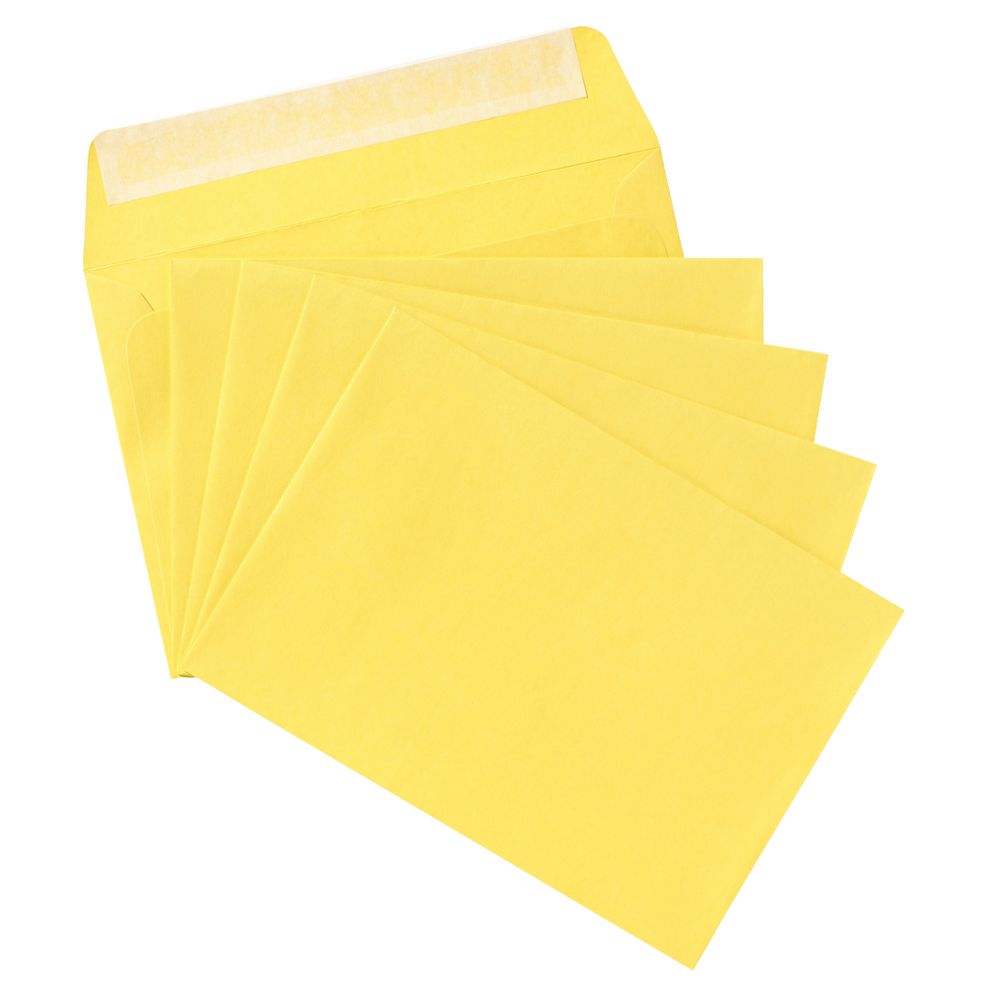PPS C6 Printed Coloured Envelopes Vibrant Yellow 10 Pack