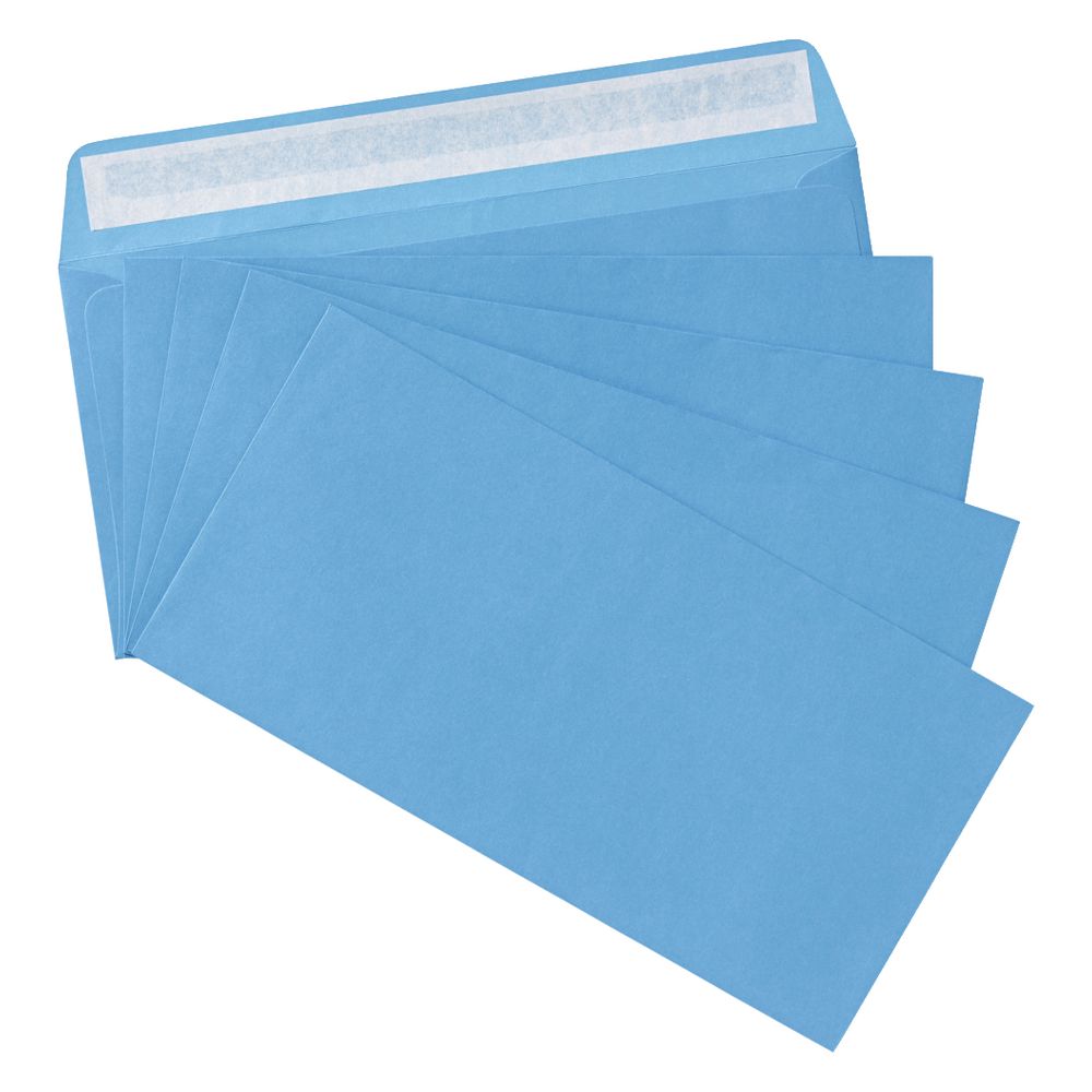 PPS DL Printed Coloured Envelopes Bonnie Blue 10 Pack