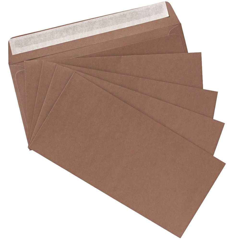 PPS DL Printed Coloured Envelopes Copper 10 Pack