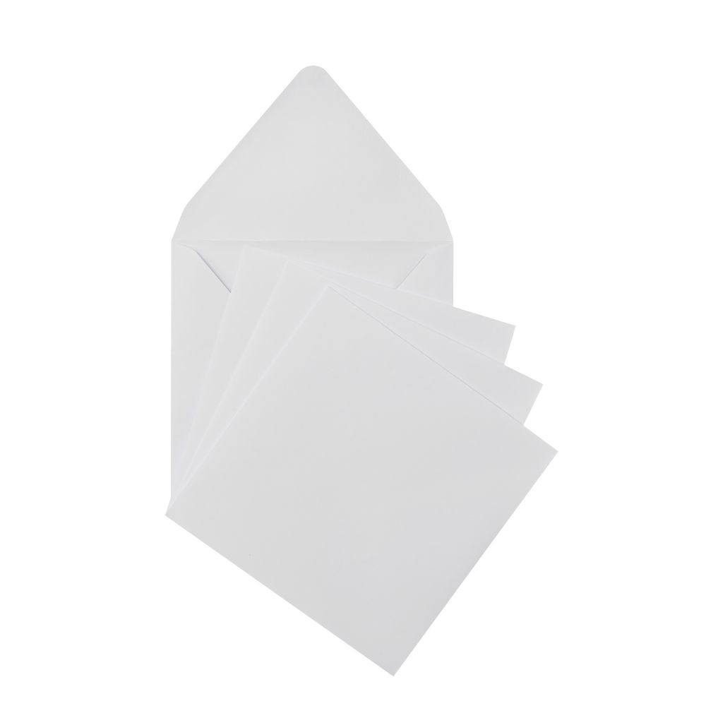 PPS Premium Square Envelopes 160mm 120gsm White 25 Pack
