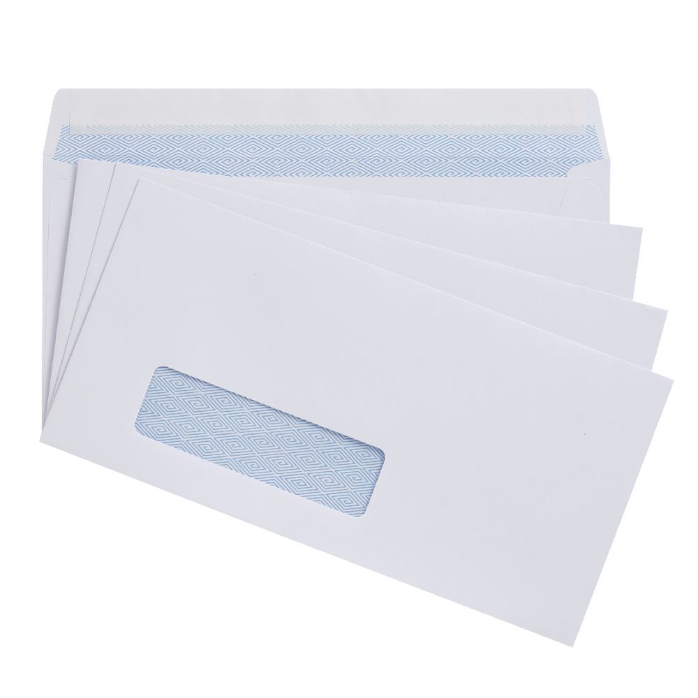 PPS Premium Window Face DL Envelopes 100 Pack