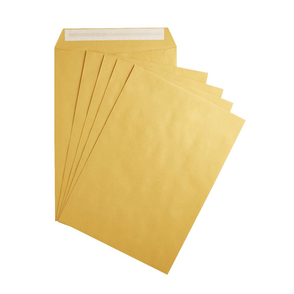 PPS C4 Plain Faced Gold 100% Recycled Envelopes 25 Pack