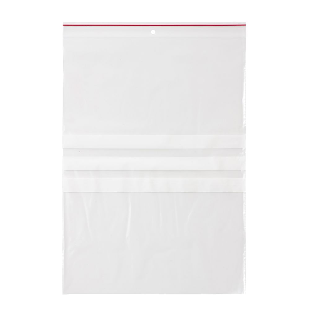 PPS 255 x 355mm Resealable Bags with Writable Panel 25 Pack