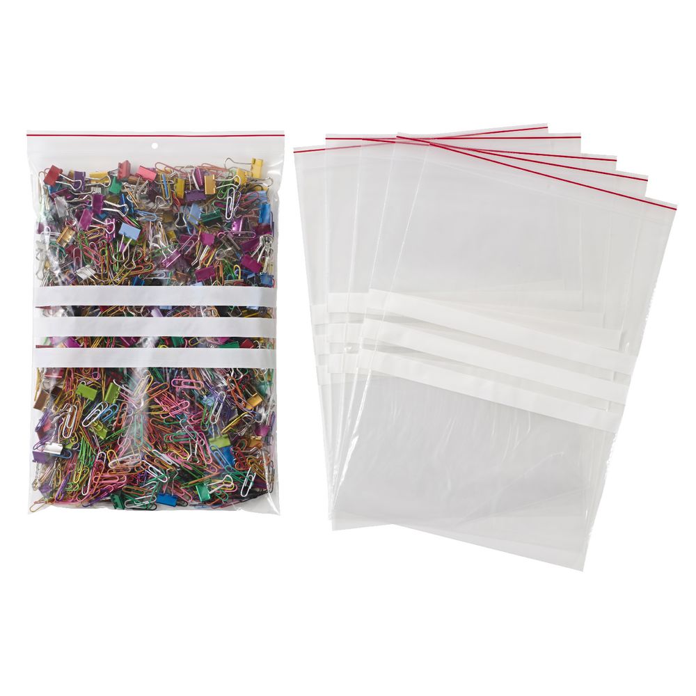 PPS 255 x 355mm Resealable Bags with Writable Panel 25 Pack