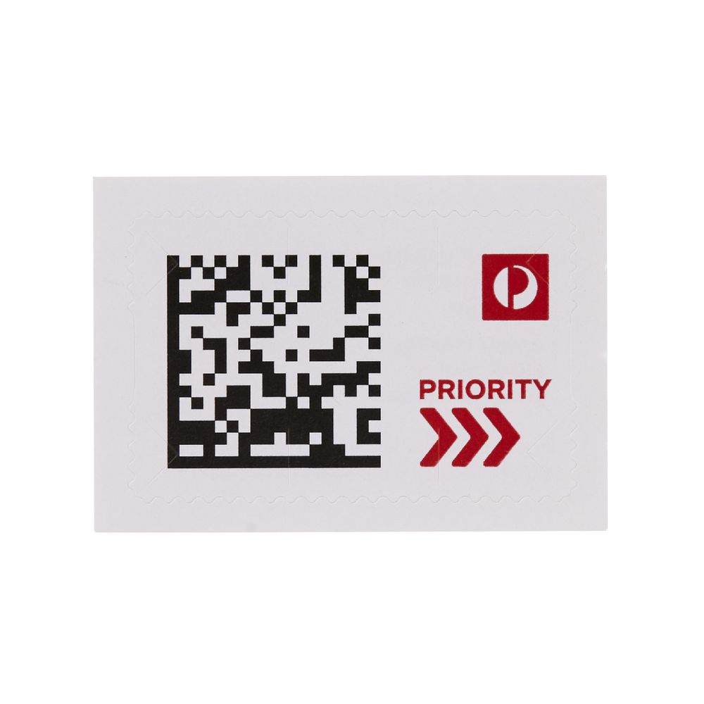 Priority 50c Postage Label 20 Pack